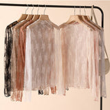 MESH LACE LONG SLEEVE TOP