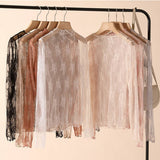 MESH LACE LONG SLEEVE TOP