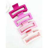 Pink Shade Jumbo Cut Out Rectangle Hair Claw