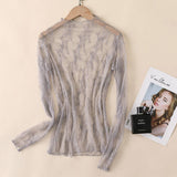 MESH LACE LONG SLEEVE TOP