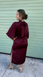 ONCE UPON A FALL SATIN DRESS
