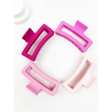 Pink Shade Jumbo Cut Out Rectangle Hair Claw