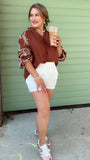 WILD AT HEART BROWN TOP