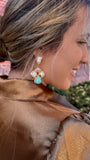 PEARL AND TURQUISE EARRINGS