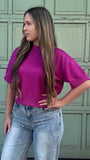 SWEATER WEATHER-ish MAGENTA SWEATER