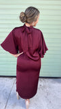 ONCE UPON A FALL SATIN DRESS