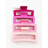 Pink Shade Jumbo Cut Out Rectangle Hair Claw