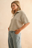 COLLARED KNITTED TOP