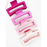 Pink Shade Jumbo Cut Out Rectangle Hair Claw