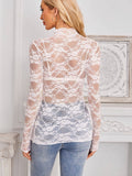 Pink Lace Long Sleeve Top
