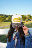 Thankful, Grateful & Blessed - Leopard Trucker Hat