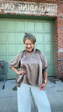 ESPRESSO PLEASE HALF SLEEVE BLOUSE