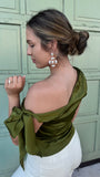 TIED TO YOU OLIVE OFF SHOULDER TOP