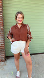 WILD AT HEART BROWN TOP