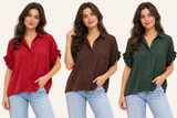 MERRY LITTLE DARLING TOPS BROWN* GREEN* RED