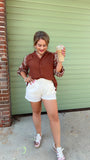 WILD AT HEART BROWN TOP