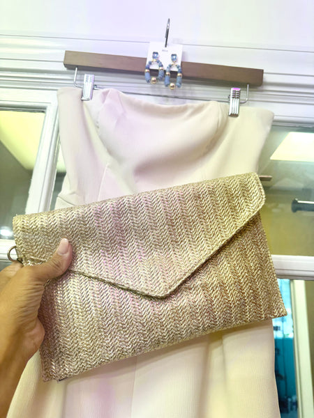 CLUTCH BAG RAFFIA BRAIDED