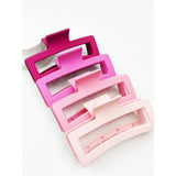 Pink Shade Jumbo Cut Out Rectangle Hair Claw