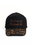 PUT IT ON MY HUSBAND'S TAB embroidery Leopard Brim Hat