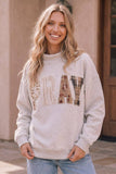 PRAY Patchwork Oversized Pullover Sweatshirt