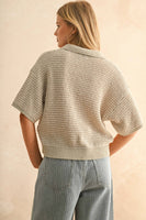 COLLARED KNITTED TOP