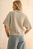 COLLARED KNITTED TOP