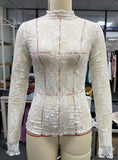 Pink Lace Long Sleeve Top