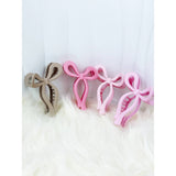 Assorted Pink and Taupe Shades of Bow Clip