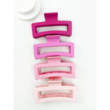 Pink Shade Jumbo Cut Out Rectangle Hair Claw
