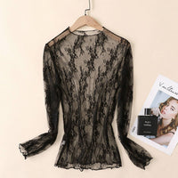 MESH LACE LONG SLEEVE TOP