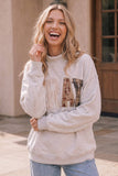 PRAY Patchwork Oversized Pullover Sweatshirt
