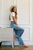 *HYBRID STYLE* HIGH RISE WIDE LEG JEANS