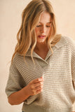 COLLARED KNITTED TOP