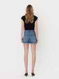 SUPER HIGH RISE DRAWSTRING MOM SHORTS