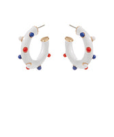 WHITE PATRIOTIC HOOPS