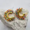 HOOP BEADED EARRINGS