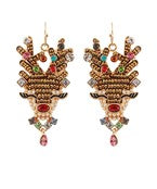 RUDOLPH EARRINGS WITH LASHES