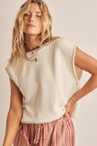 CREAM RELAXED FIT TOP