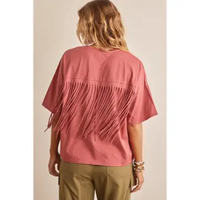 WESTERN FRINGED OVERSIZED T SHIRT