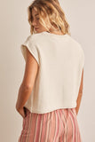 CREAM RELAXED FIT TOP