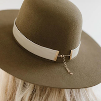 CREAM VELVET CHAIN HAT BAND