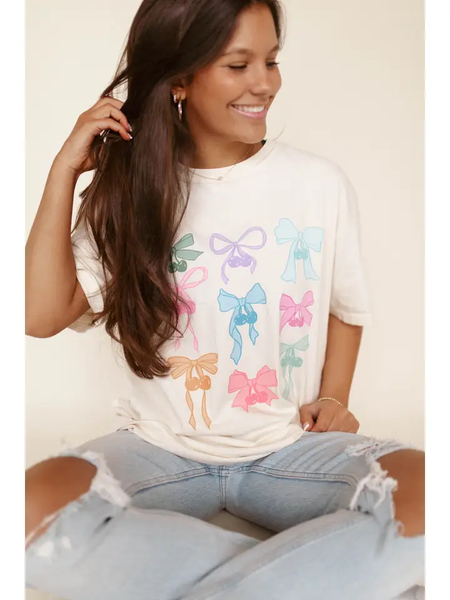 BOWS AND CHERRY GRAPHIC TEE