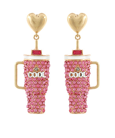 PINK STAN CUP EARRINGS