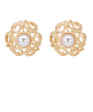 VINTAGE PEARL DOME STUD EARRINGS