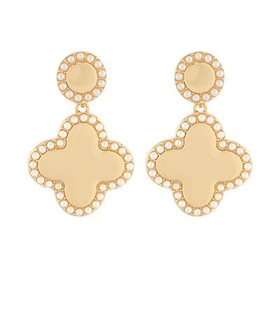 PEARL TRIMMED GOLD CLOVER