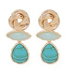 TURQUOISE LOVE KNOT EARRINGS