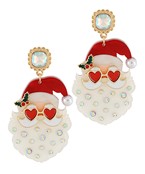 CHRISTMAS RED SANTA EARRINGS