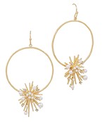 PEARL GOLD SNOWFLAKE EARRINGS