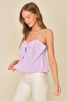 BABY DOLL LIME ADJUSTABLE  LAVENDER TOP