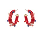 RED PATRIOTIC HOOPS